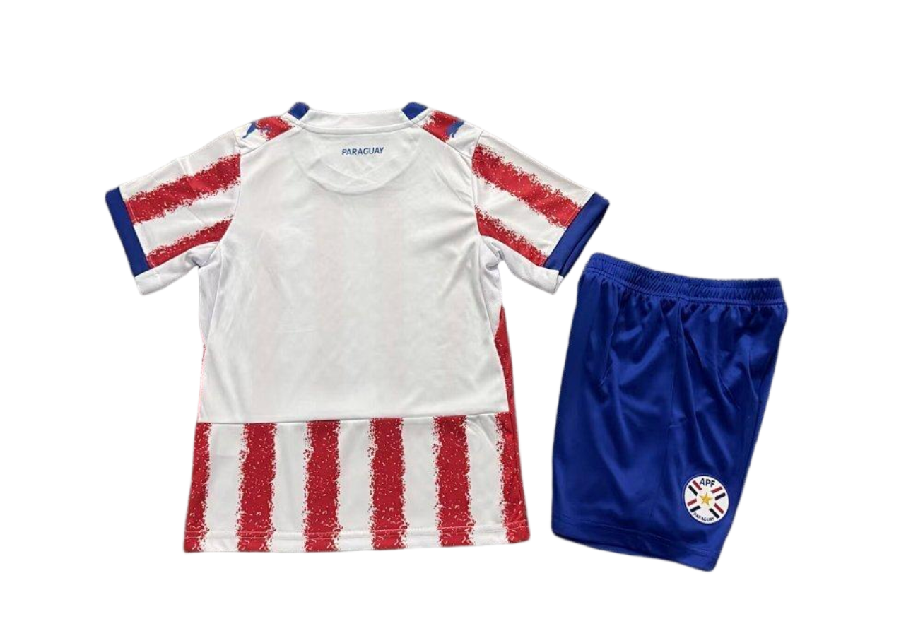 Paraguay Soccer Jersey Home Kids Kit Jersey+Shorts World Cup 2026 - sinoshirt