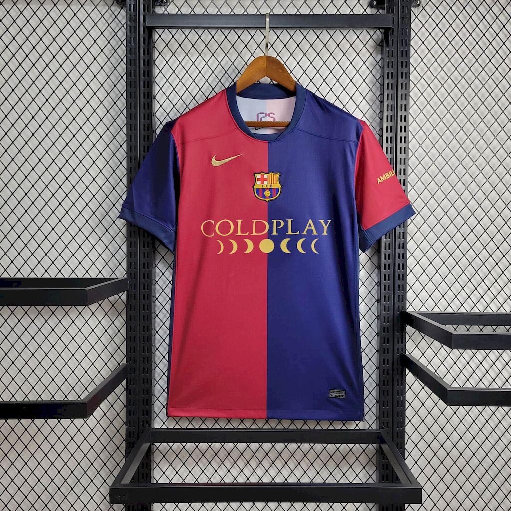 Barcelona Home Soccer Jersey x Coldplay Shirt 2024/25 - sinoshirt