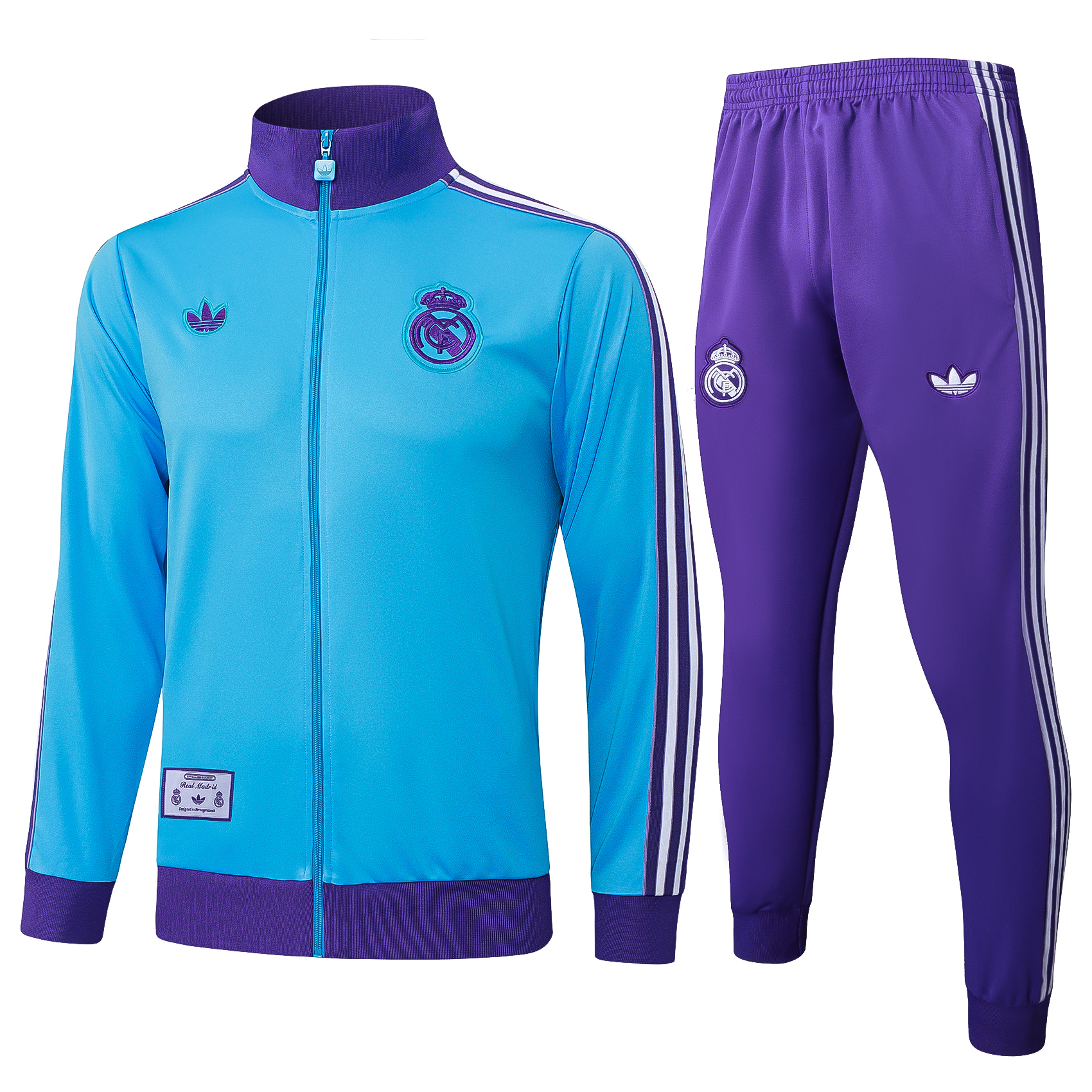 Real Madrid Training Kit (Jacket+Pants) Light Blue 2025/26 - sinoshirt