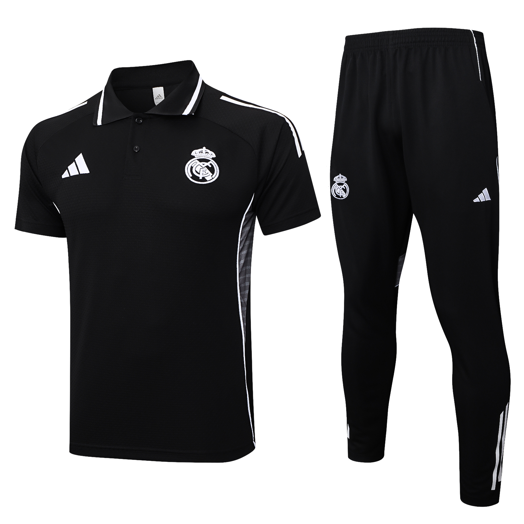 Real Madrid Training Kit (Polo+Pants) Black 2025/26 - sinoshirt