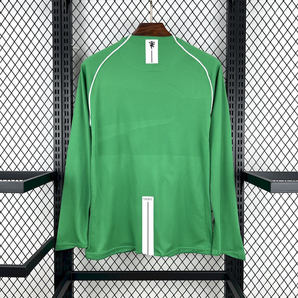 Manchester United Retro Green Goalkeeper Long Sleeve Football Jersey Shirt 2007/08 - sinoshirt