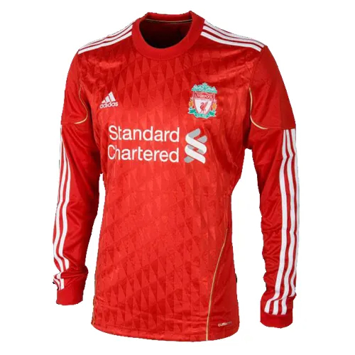 Liverpool Retro Football Jersey Home Long Sleeve Custom Shirt 2011/12 - sinoshirt