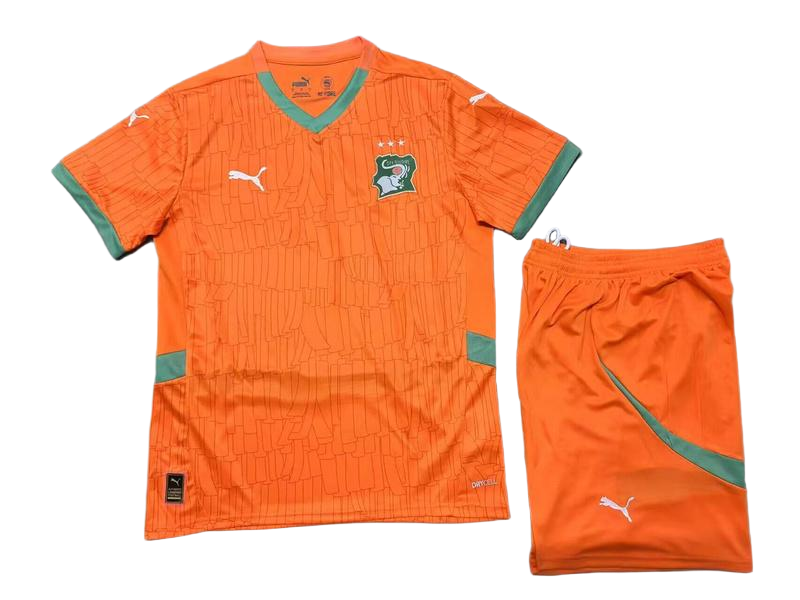 Ivory Coast Soccer Jersey Home Kids Kit Jersey+Shorts World Cup 2024-25 - sinoshirt