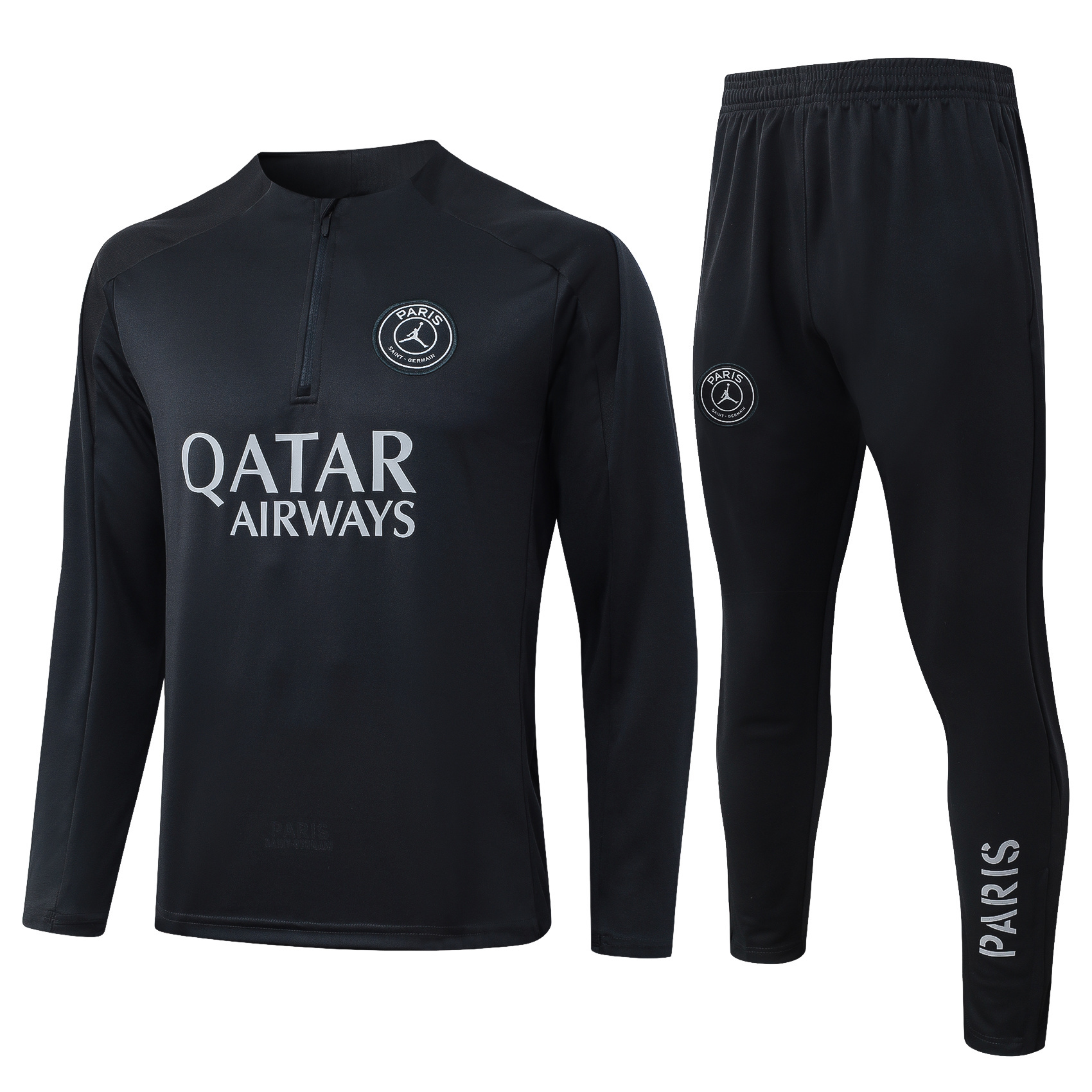 Kids PSG Training Kit (Sweatshirt+Pants) Gray 2025/26 - sinoshirt
