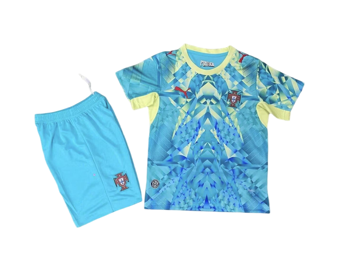 Portugal Goalkeeper Football Uniform Kids Kit Jersey+Shorts World Cup 2026 - sinoshirt