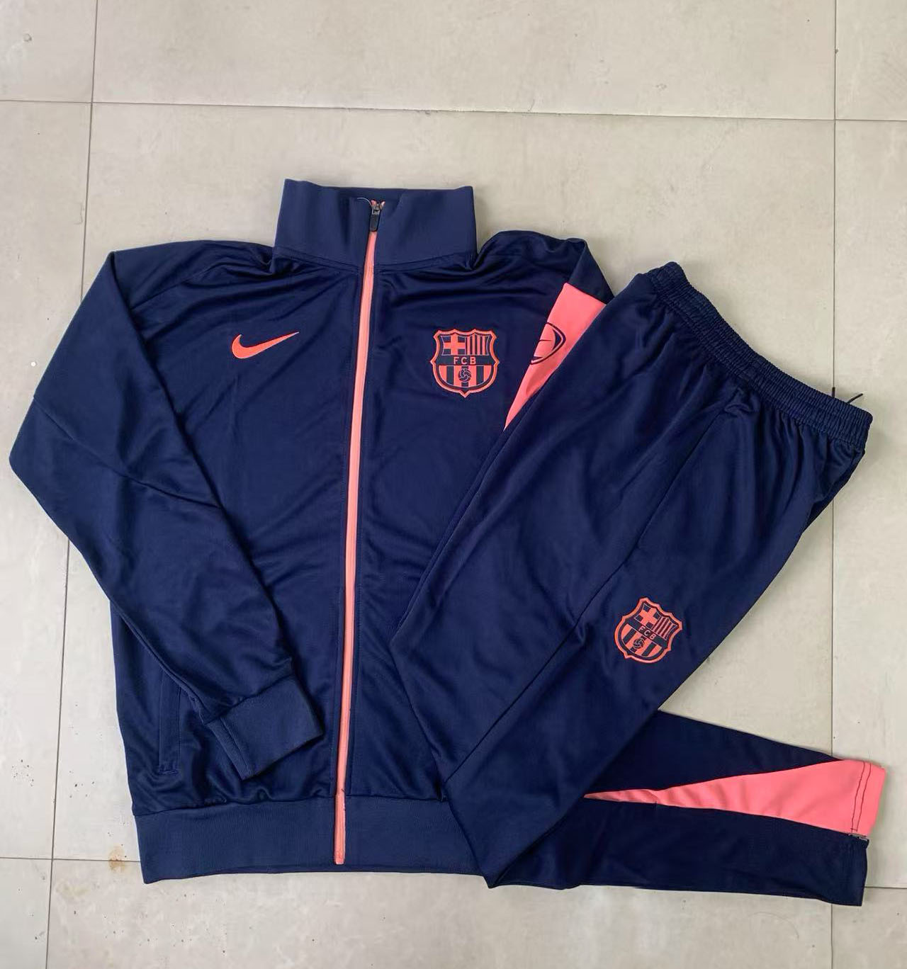 Kids Barcelona Training Kit (Jacket+Pants) Cyan 2025/26 - sinoshirt