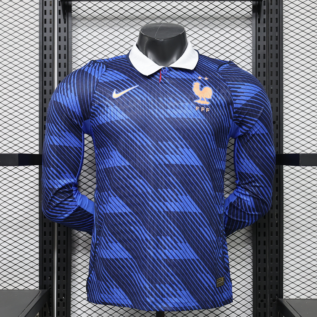 France Authentic Soccer Jersey Home Long Sleeve Shirt World Cup 2026 - sinoshirt