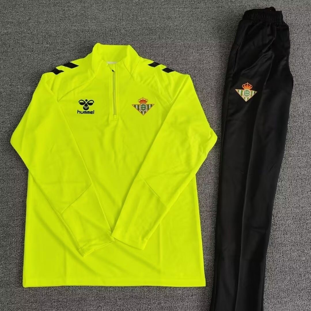 Real Betis Training Kit (Sweatshirt+Pants) Yellow 2025/26 - sinoshirt