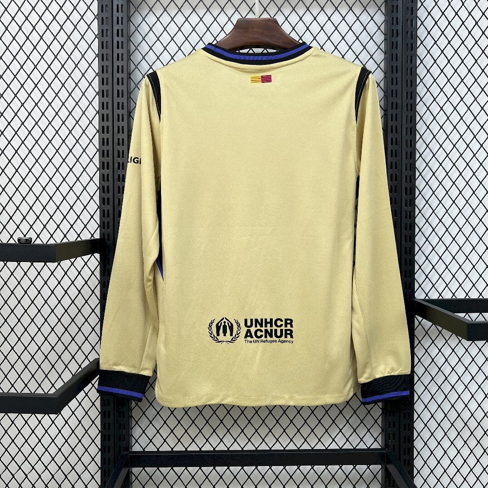 Barcelona Away Long Sleeve Soccer Jersey Custom Shirt 2025/26 - sinoshirt