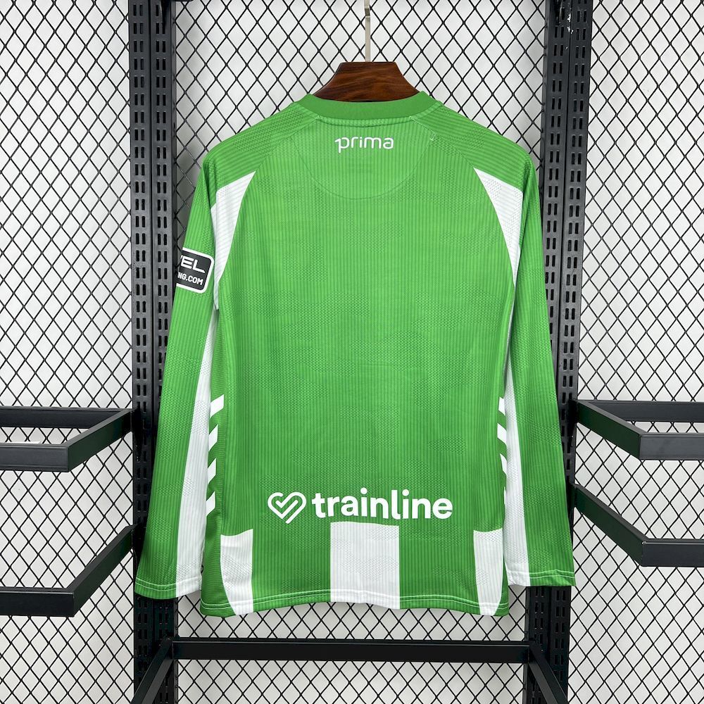 Real Betis Home Long Sleeve Custom Soccer Jersey 2025/26 - sinoshirt
