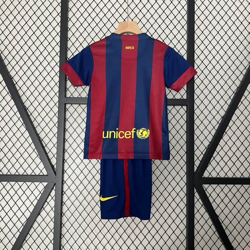 Barcelona Retro Jersey Home Kids Kit Jersey+Shorts 2014-15 - sinoshirt