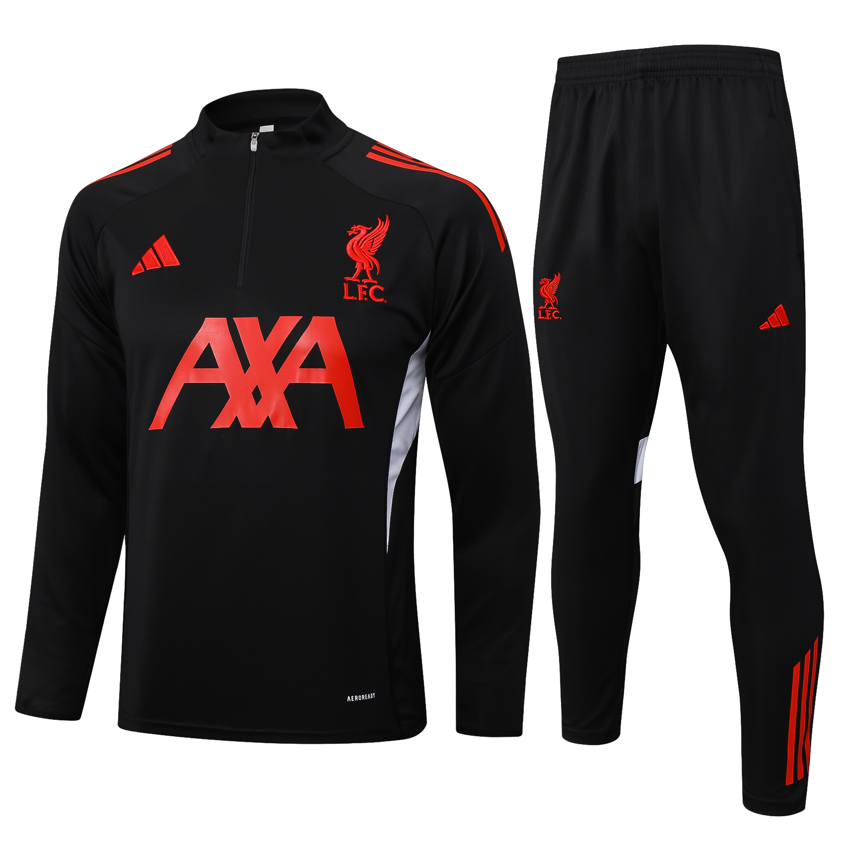 Liverpool Training Kit (Sweatshirt+Pants) Black 2025/26 - sinoshirt