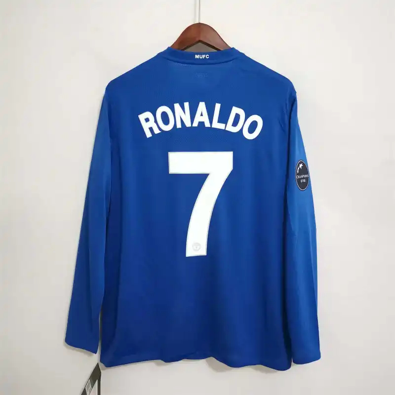 Ronaldo #7 Manchester United Retro Home Long Sleeve Football Jersey Shirt 2008/09 - sinoshirt