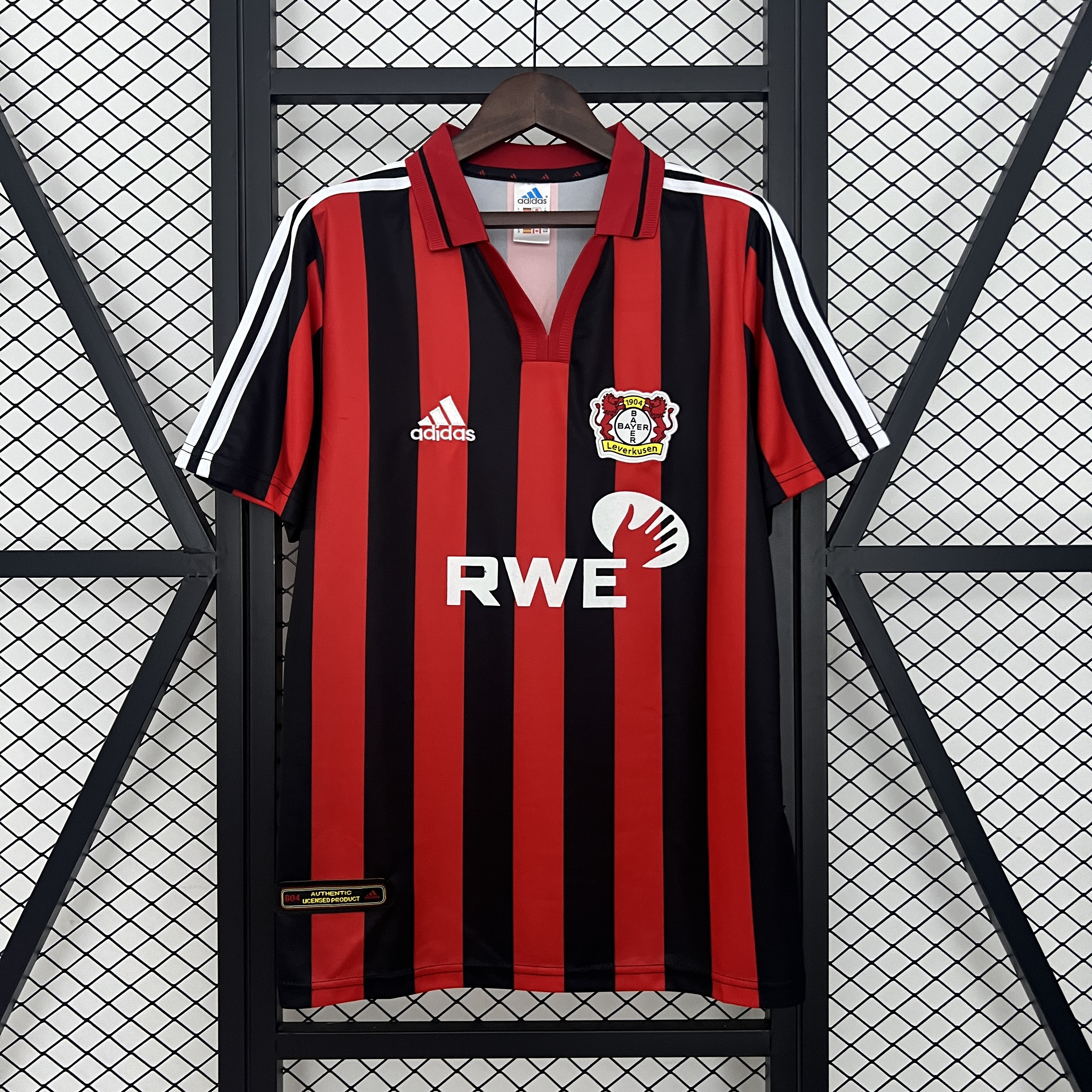 Bayer 04 Leverkusen Retro Soccer Jersey Home Custom Shirt 2001/02 - sinoshirt