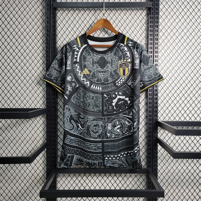 Italy Soccer Jersey Black Special Edition Custom Shirt 2024 - sinoshirt