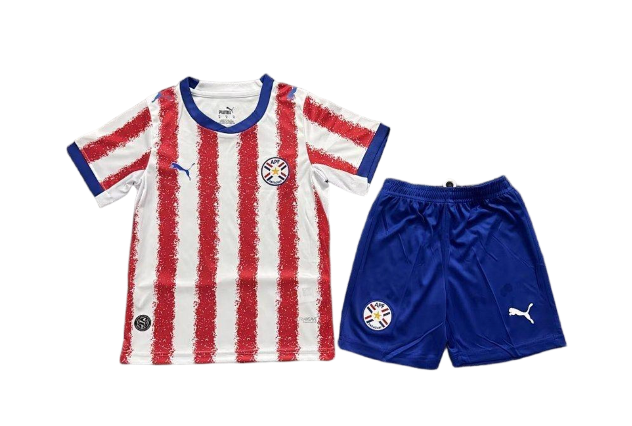 Paraguay Soccer Jersey Home Kids Kit Jersey+Shorts World Cup 2026 - sinoshirt
