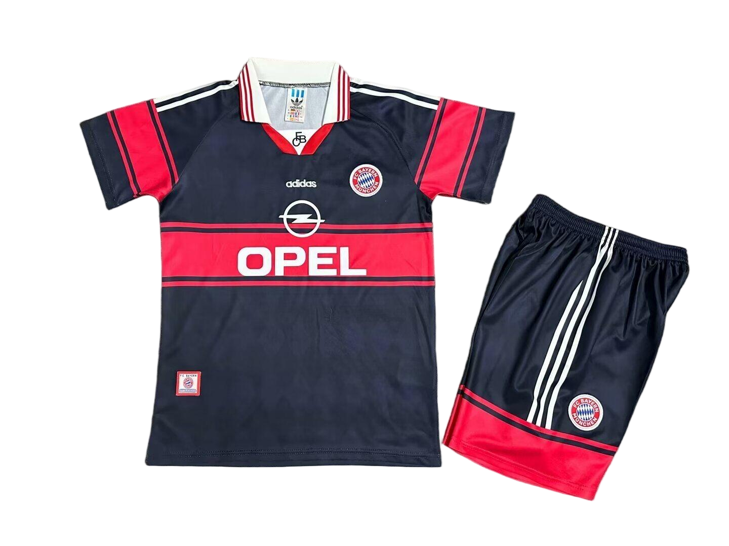 Bayern Munich Retro Jersey Home Kids Kit Jersey+Shorts 1997/99 - sinoshirt