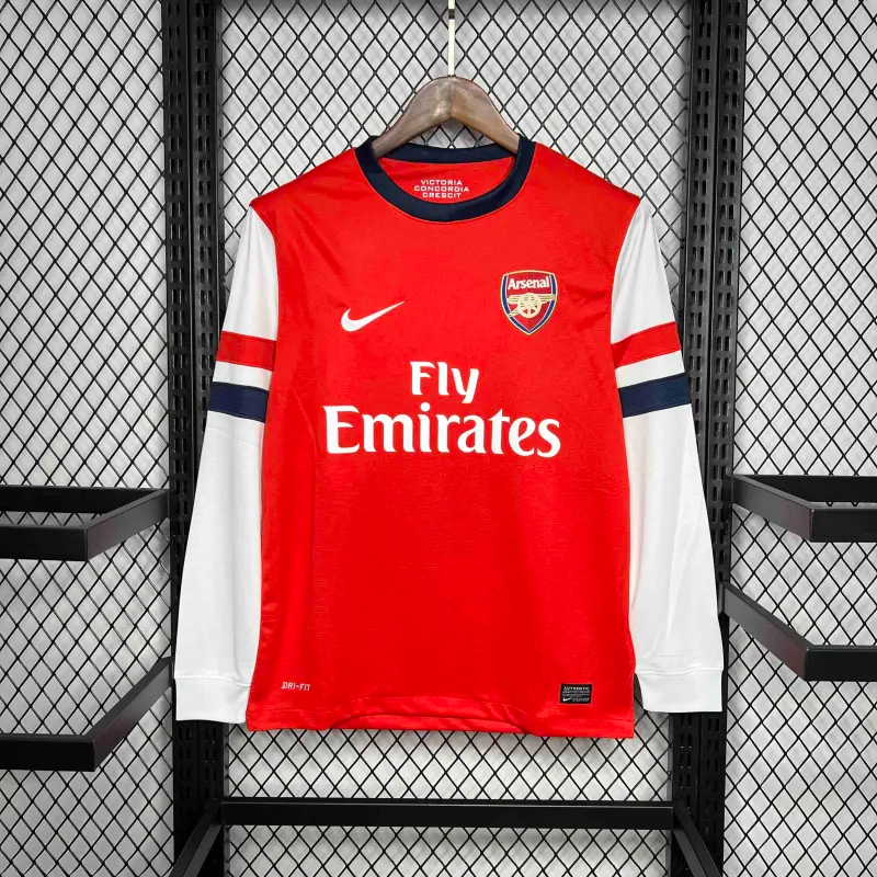 Arsenal Soccer Retro Jersey Home Custom Long Sleeve Shirt 2012-13 - sinoshirt