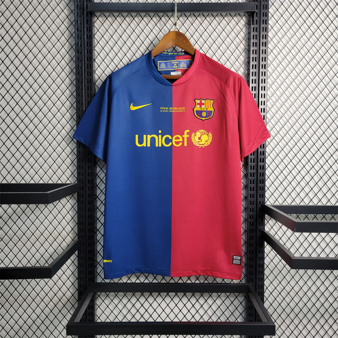 Messi#10 Barcelona Retro Jersey Home Soccer Shirt 2008/09 - UCL - sinoshirt