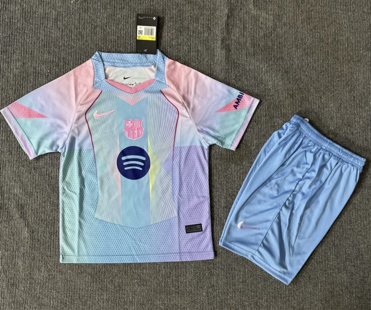 Barcelona Special Edition Soccer Kids Kit Jersey+Shorts 2025/26 - sinoshirt
