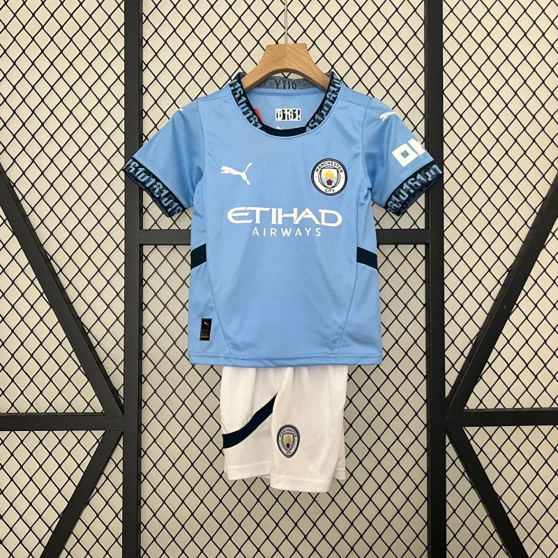 Manchester City Home Kids Kit Jersey+Shorts 2024/25 - sinoshirt
