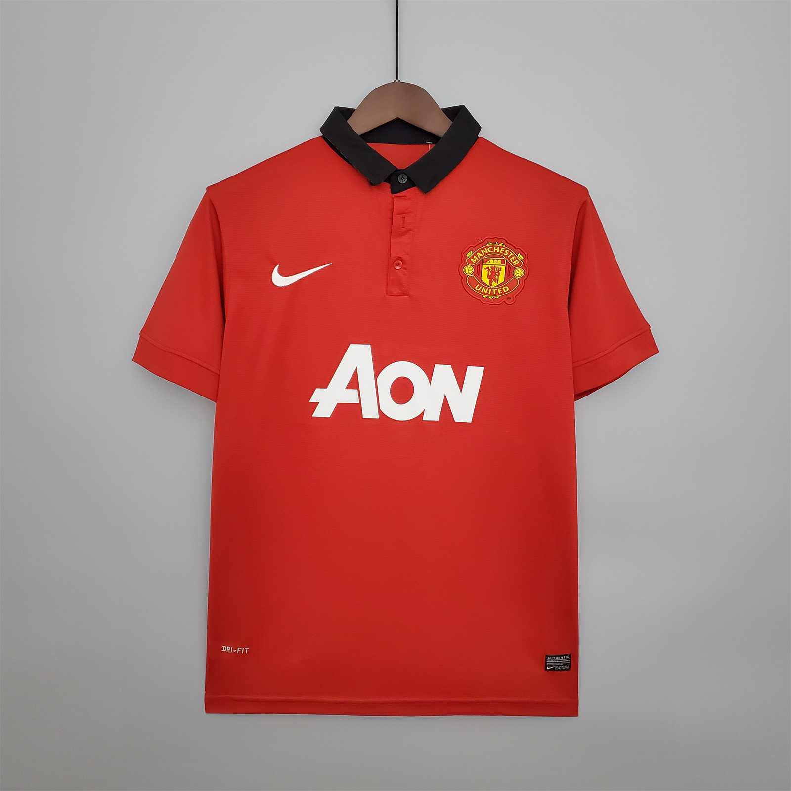 Manchester United Retro Home Football Jersey Shirt 2013/14 - sinoshirt