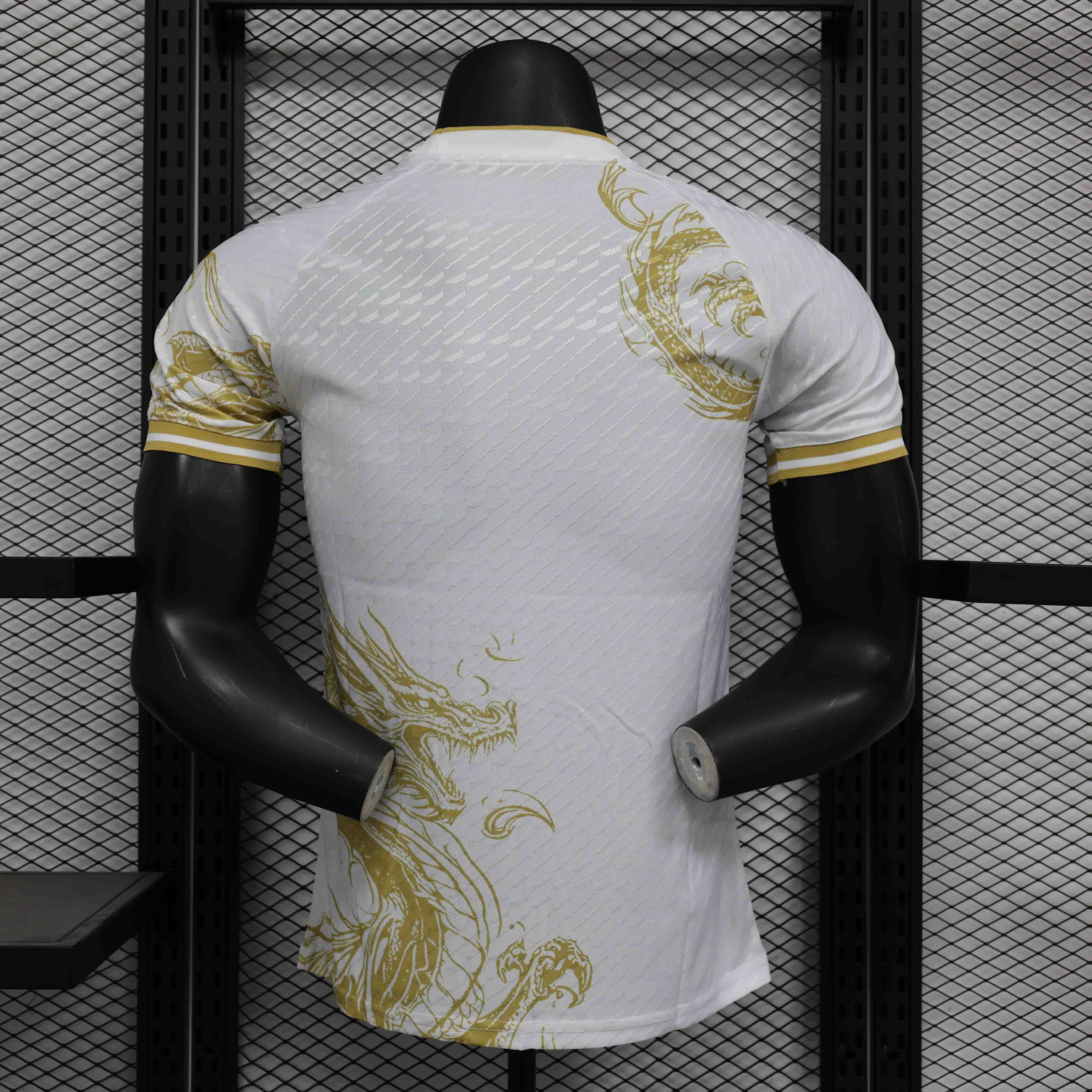 Real Madrid Authentic Soccer Jersey Golden Dragon White Special Edition Shirt 2024/25 - sinoshirt