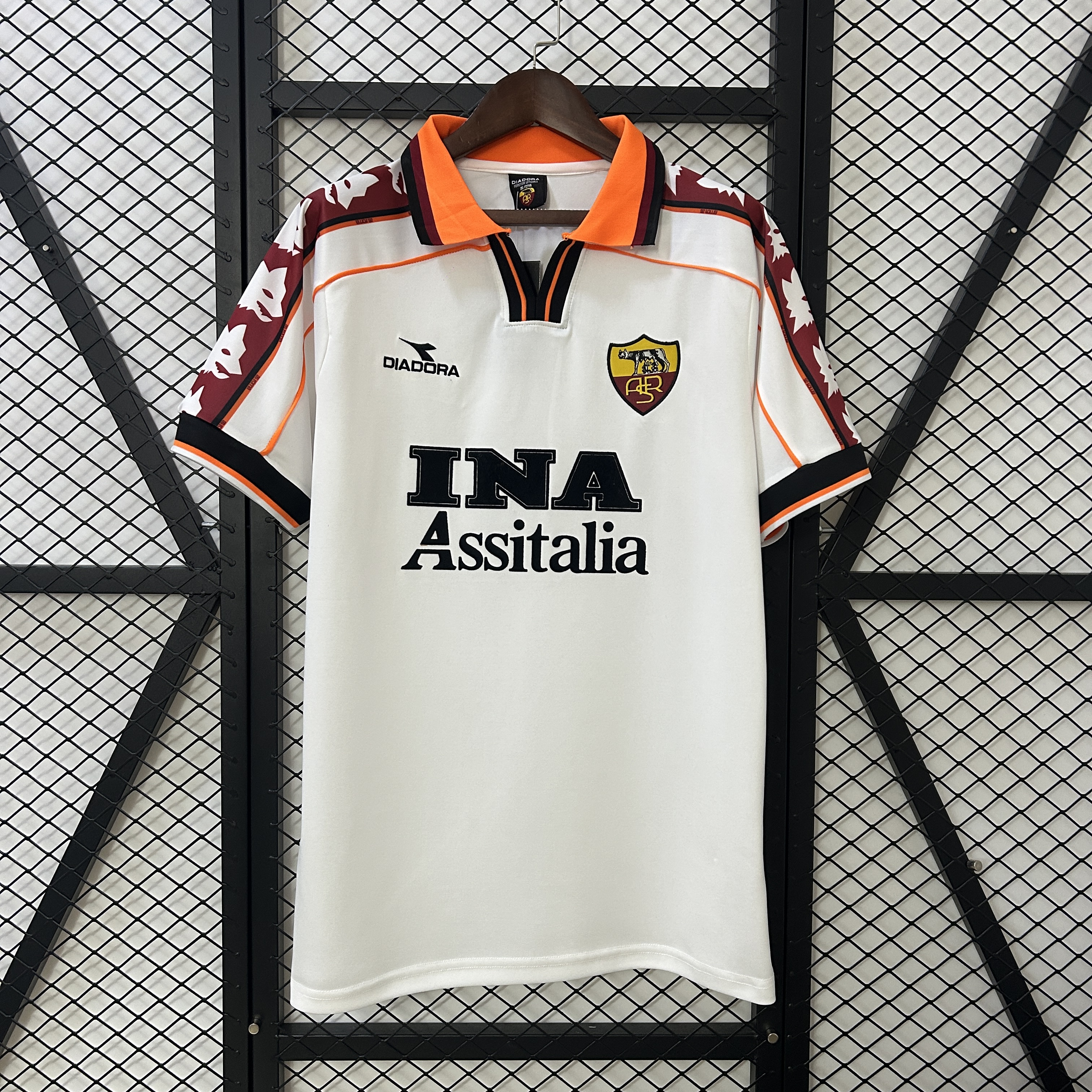 Roma Retro Soccer Jersey Away Custom Shirt 1998/99 - sinoshirt
