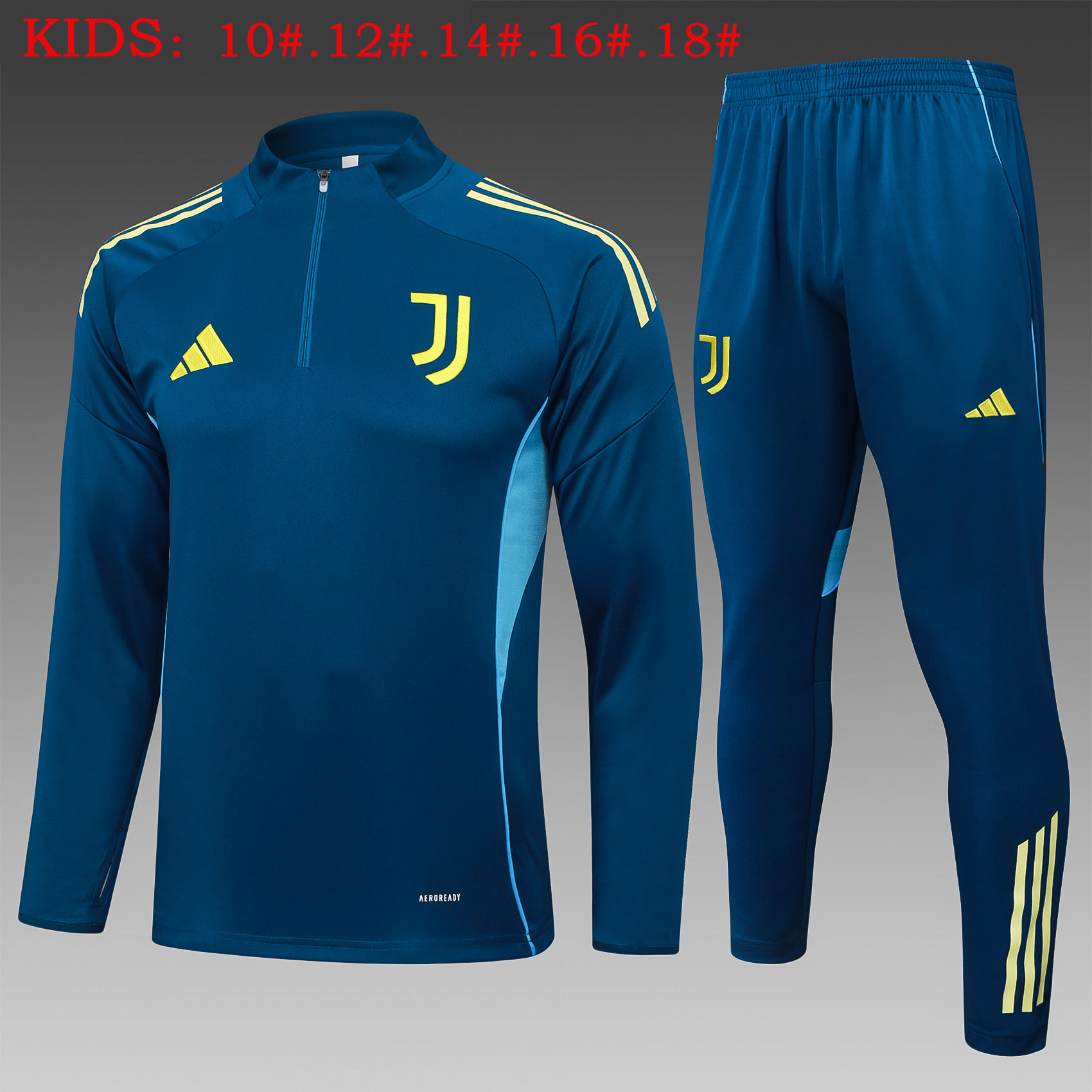 Kids Juventus Training Kit (Sweatshirt+Pants) Indigo Blue 2025/26 - sinoshirt