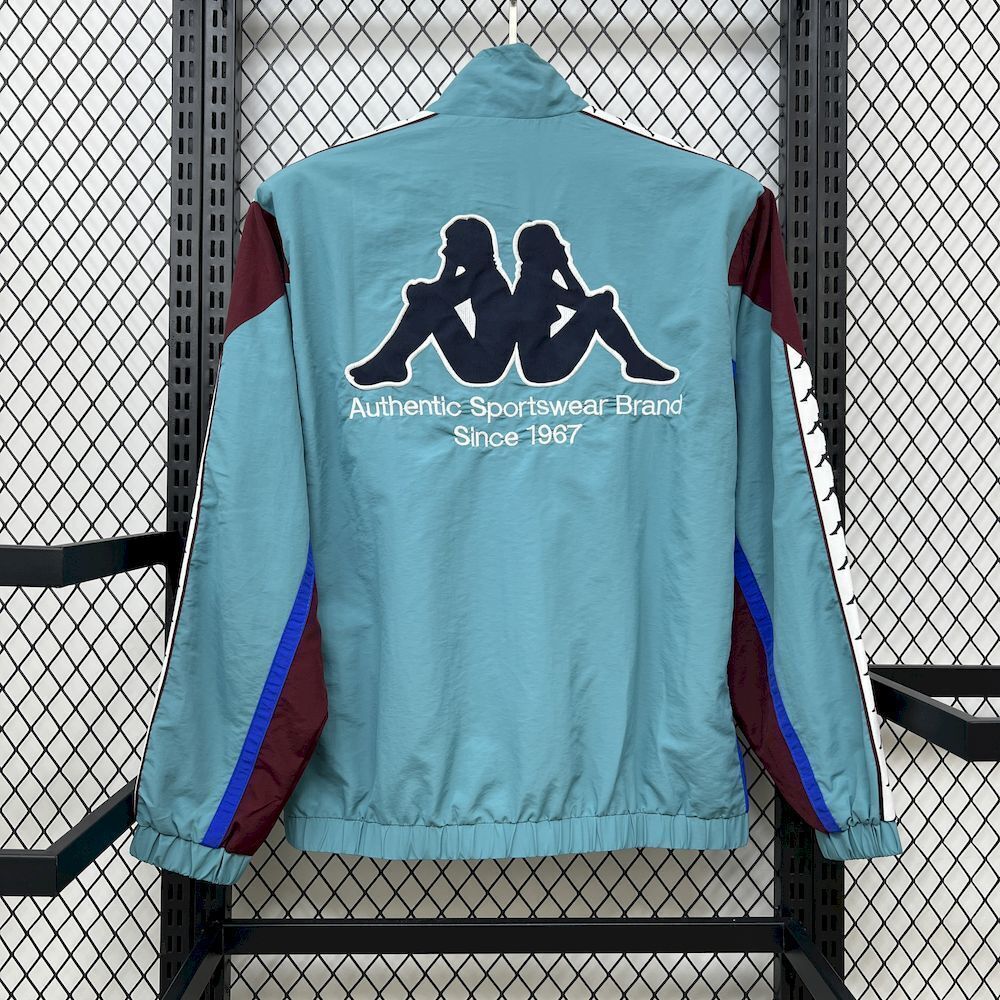 Real Madrid Windbreaker Jacket x Kappa OG Style Green 2025-26 - sinoshirt