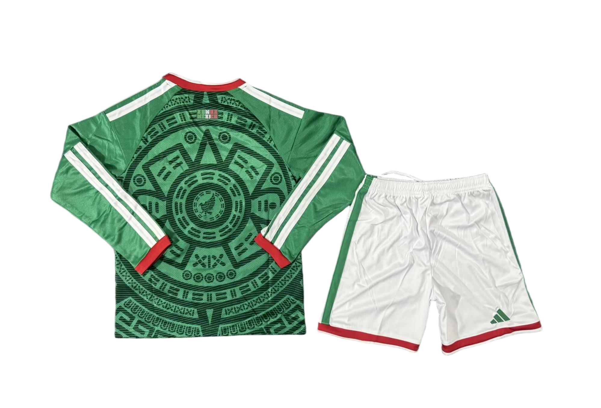 Mexico Soccer Jersey Home Long Sleeve Kids Kit Jersey+Shorts World Cup 2026 - sinoshirt