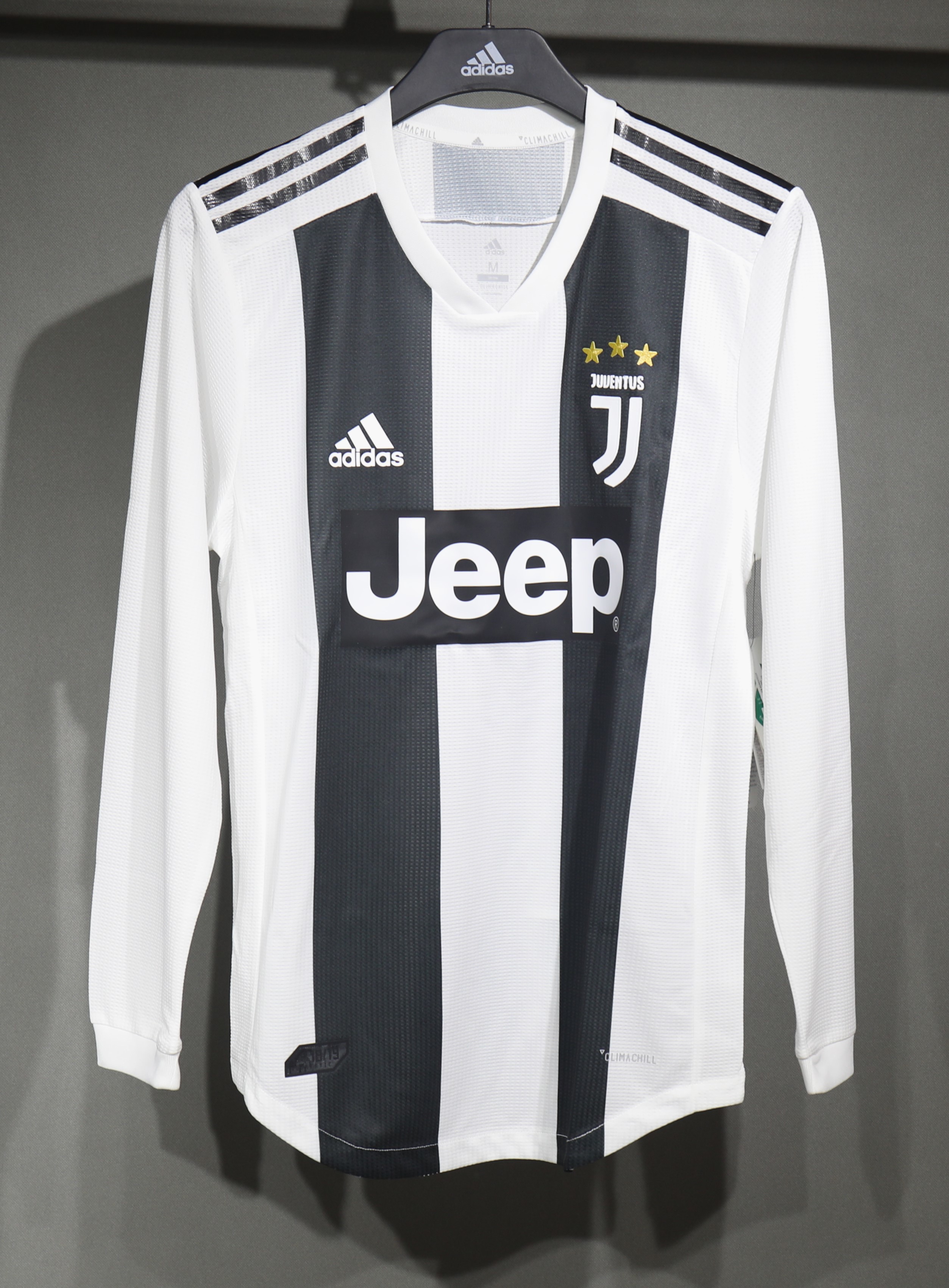Juventus Retro Authentic Soccer Jersey Home Long Sleeve Shirt 2018-19 - sinoshirt