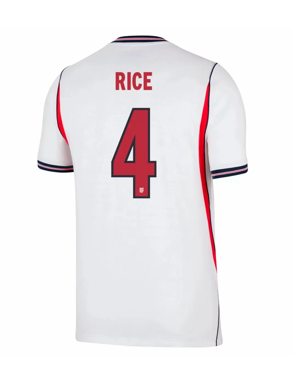 RICE #4 England Soccer Jersey Home Custom Shirt World Cup 2026 - sinoshirt