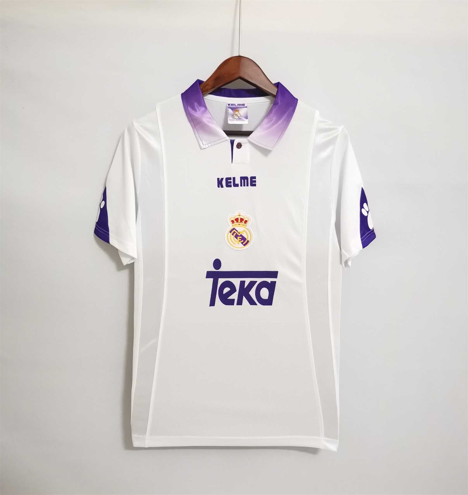 Real Madrid Retro Jersey Home Custom Soccer Shirt 1997-98 - sinoshirt