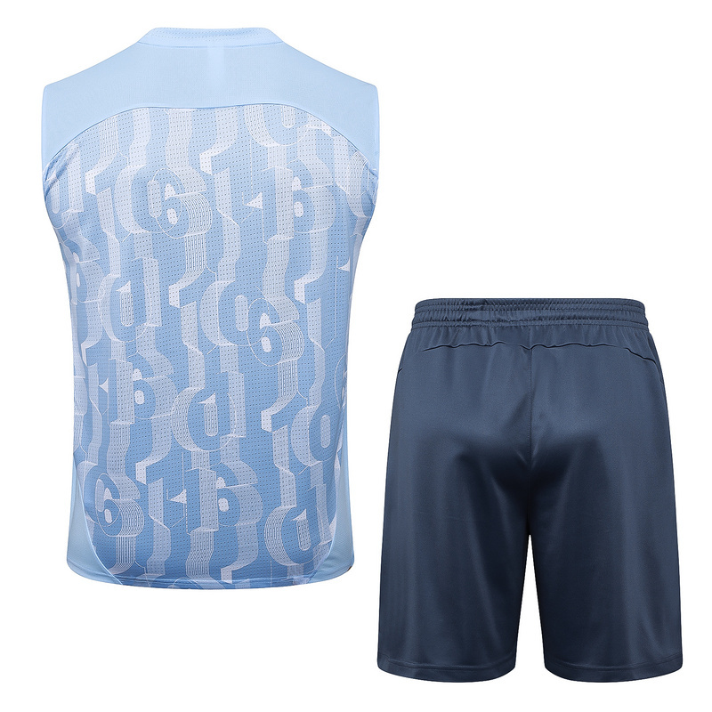 Manchester City Sleeveless Training Jersey Kit Light Blue 2025/26 - sinoshirt