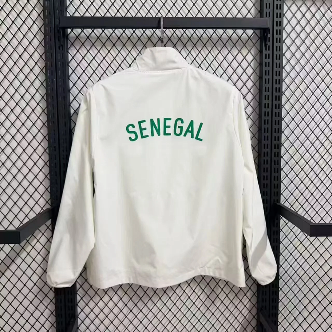 Senegal Windbreaker Jacket White World Cup 2026 - sinoshirt