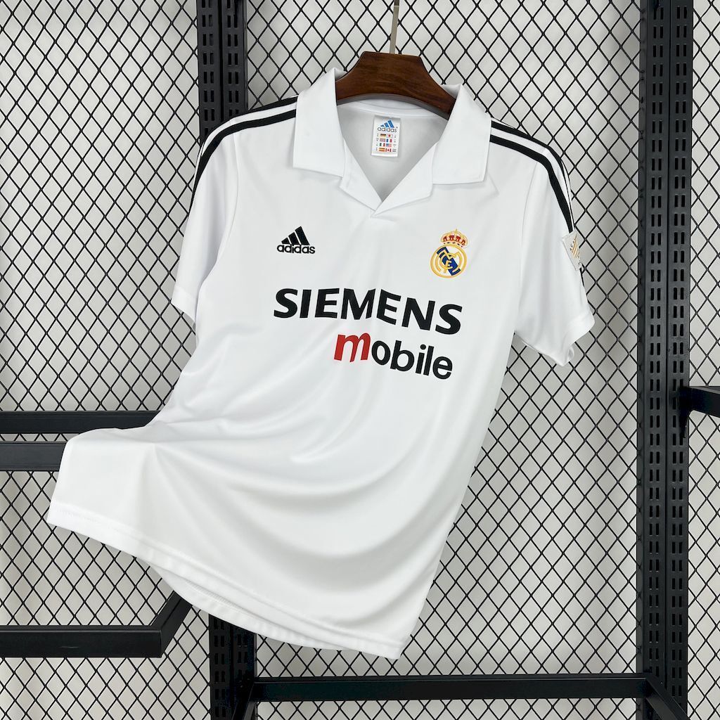 Real Madrid Retro Jersey Home Custom Soccer Shirt 2002-03 - sinoshirt