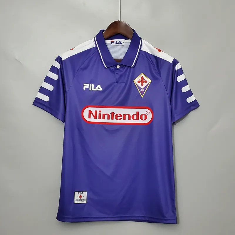 Fiorentina Retro Soccer Jersey Home Custom Shirt 1998/99 - sinoshirt