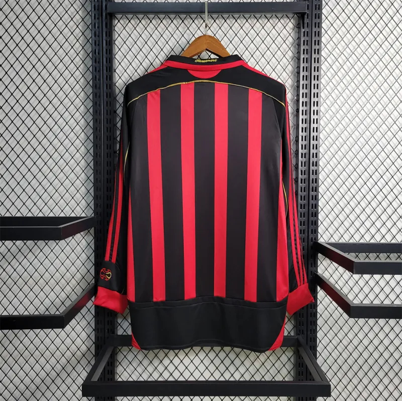 AC Milan Retro Soccer Jersey Home Long Sleeve Custom Shirt 2006/07 - sinoshirt