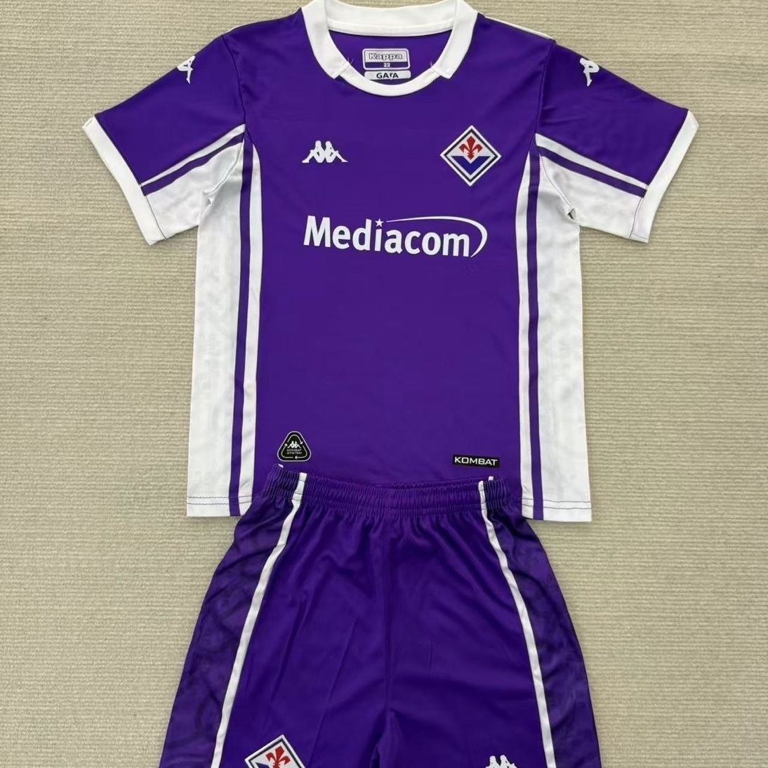 Fiorentina Soccer Jersey Home Kids Kit Jersey+Shorts 2025/26 - sinoshirt