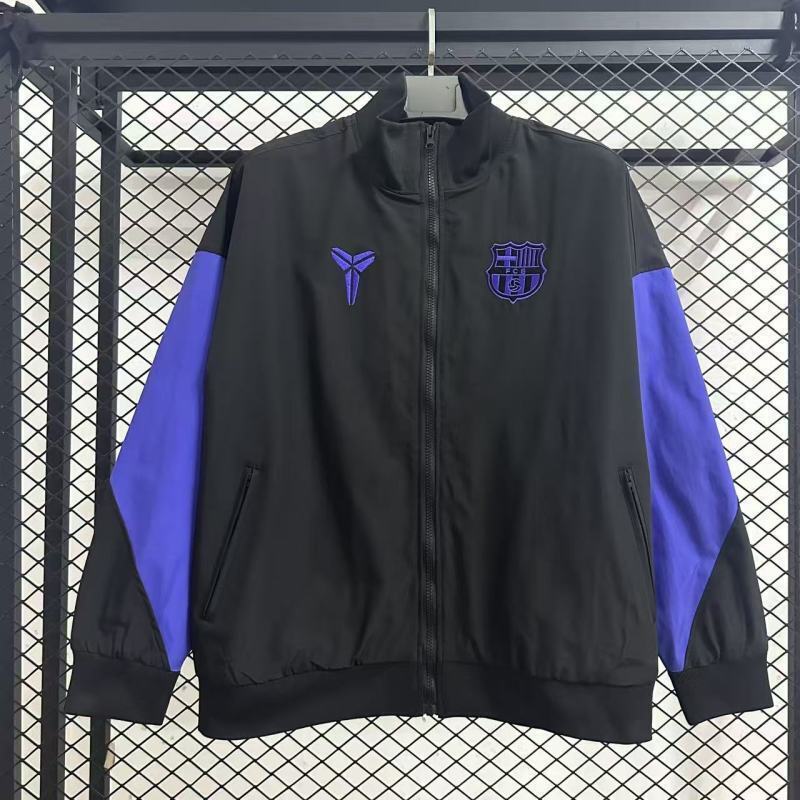Barcelona Windbreaker Jacket Black 2025/26 - sinoshirt