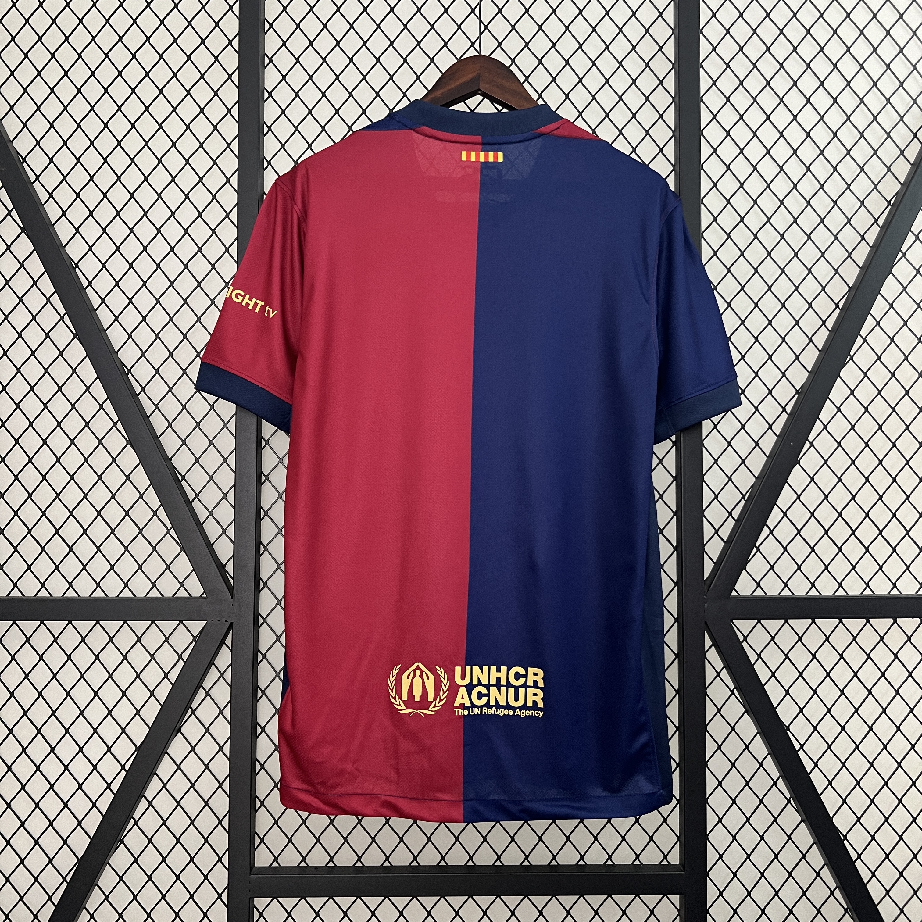Barcelona Home Soccer Jersey 2024/25 - Spotify Logo Without Text - sinoshirt