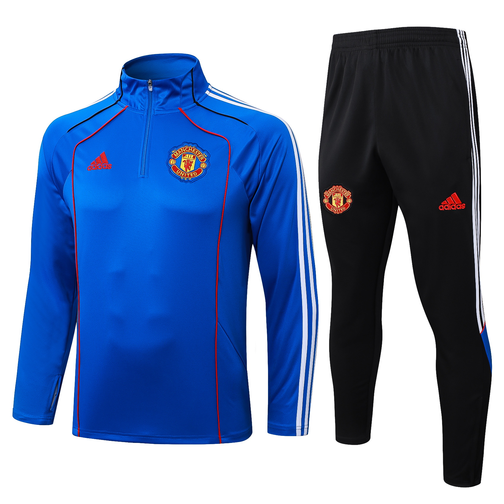 Manchester United Training Kit (Sweatshirt+Pants) Blue 2025/26 - sinoshirt