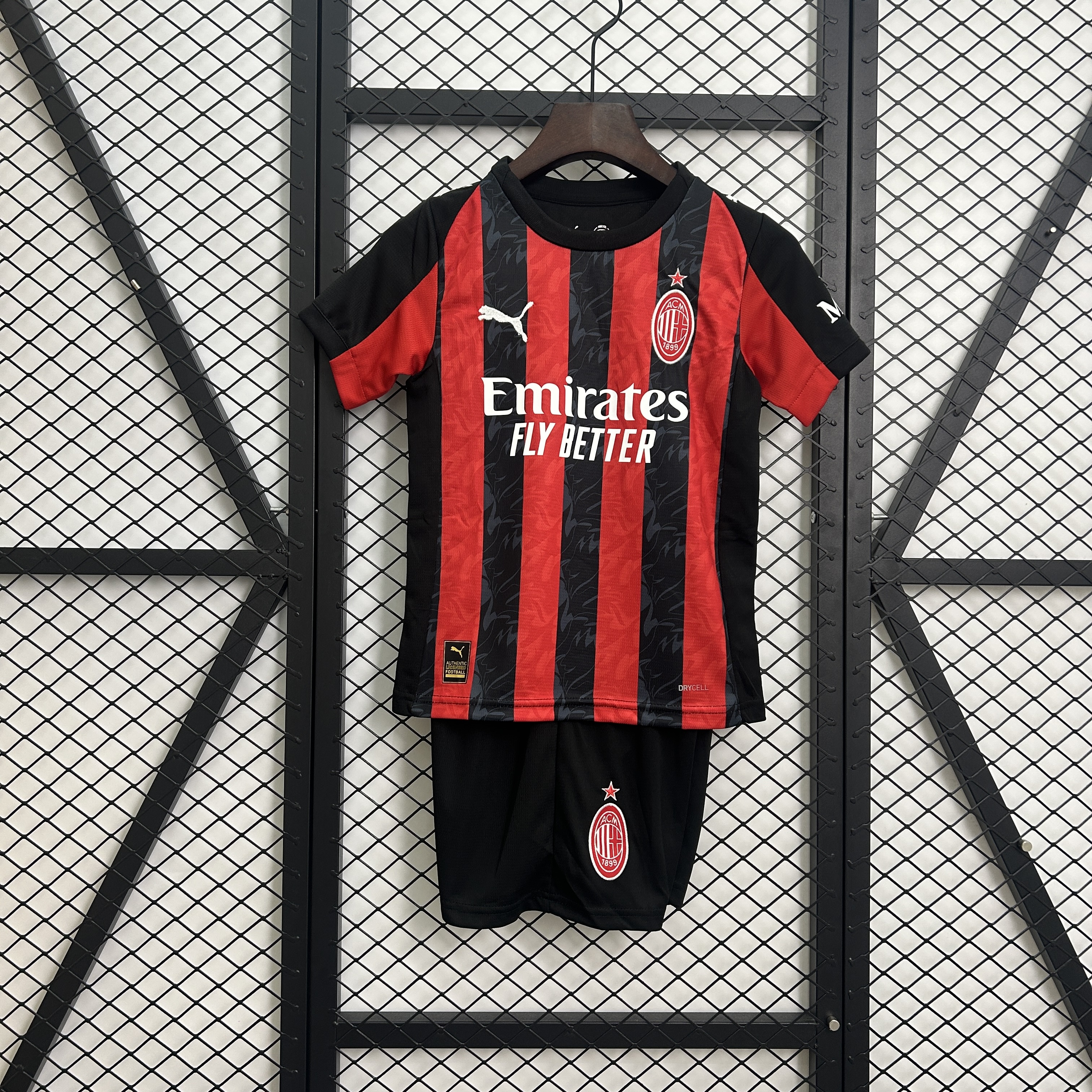 AC Milan Soccer Jersey Home Kids Kit Jersey+Shorts 2025/26 - sinoshirt