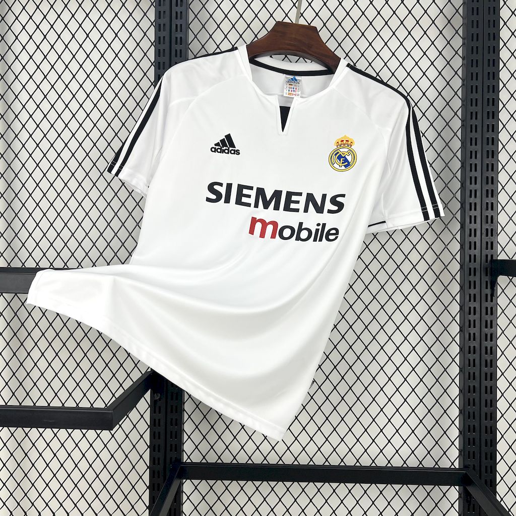 Real Madrid Retro Jersey Home Custom Soccer Shirt 2003-04 - sinoshirt