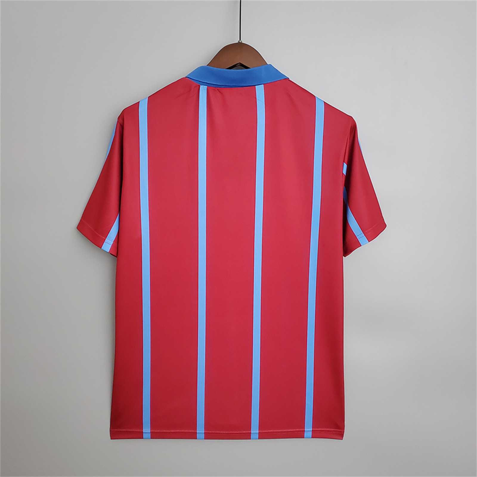 Aston Villa Retro Football Jersey Home Custom Shirt 1993-95 - sinoshirt