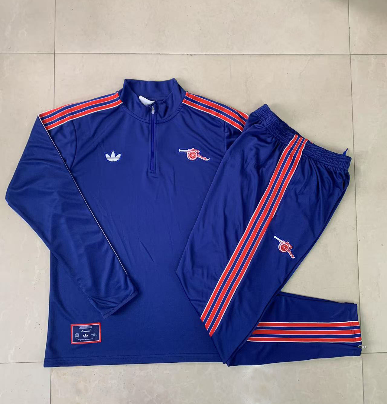 Kids Arsenal Training Kit (Sweatshirt+Pants) Blue 2025/26 - sinoshirt