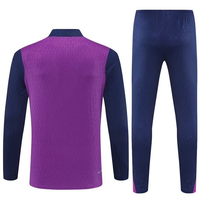Kids Barcelona Authentic Training Kit (Sweatshirt+Pants) Purple 2025/26 - Player Version - sinoshirt