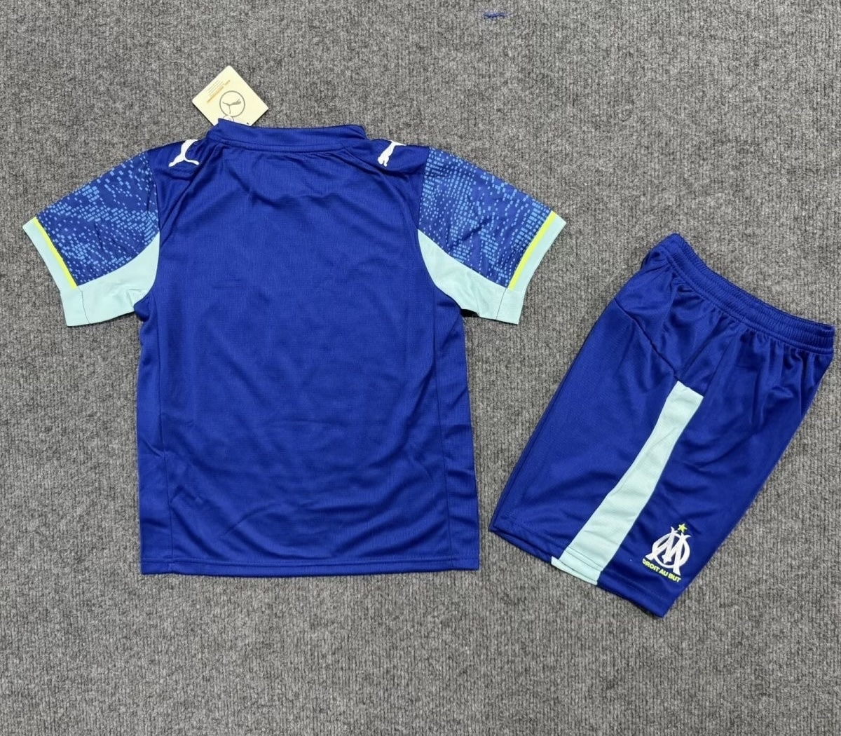 Marseille Soccer Jersey Third Away Kids Kit Jerseys+Shorts 2025/26 - sinoshirt
