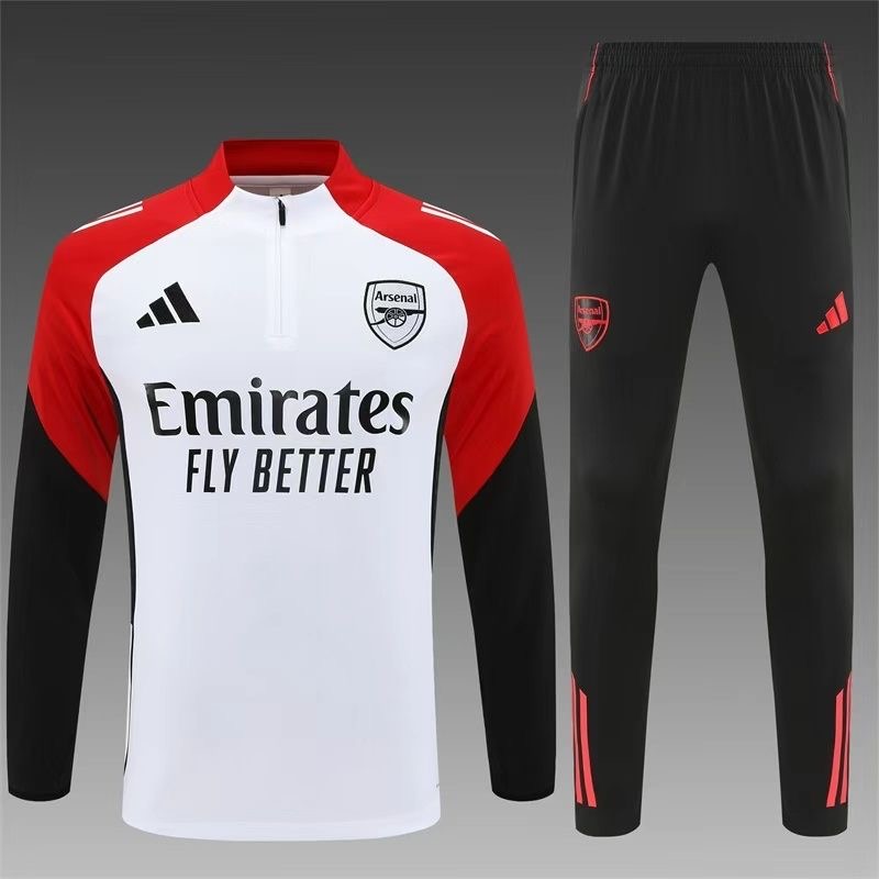 Arsenal Training Kit (Sweatshirt+Pants) White 2025/26 - sinoshirt